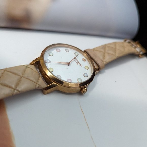 Retired design Kate Spade New York Lady's Wrist Watch Pink and Pastel Dots Face - Picture 2 of 8